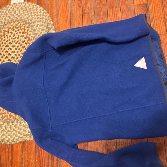 L.L. Bean Kids Royal Blue fleece Jacket hooded size 14-16 - Picture 5 of 6